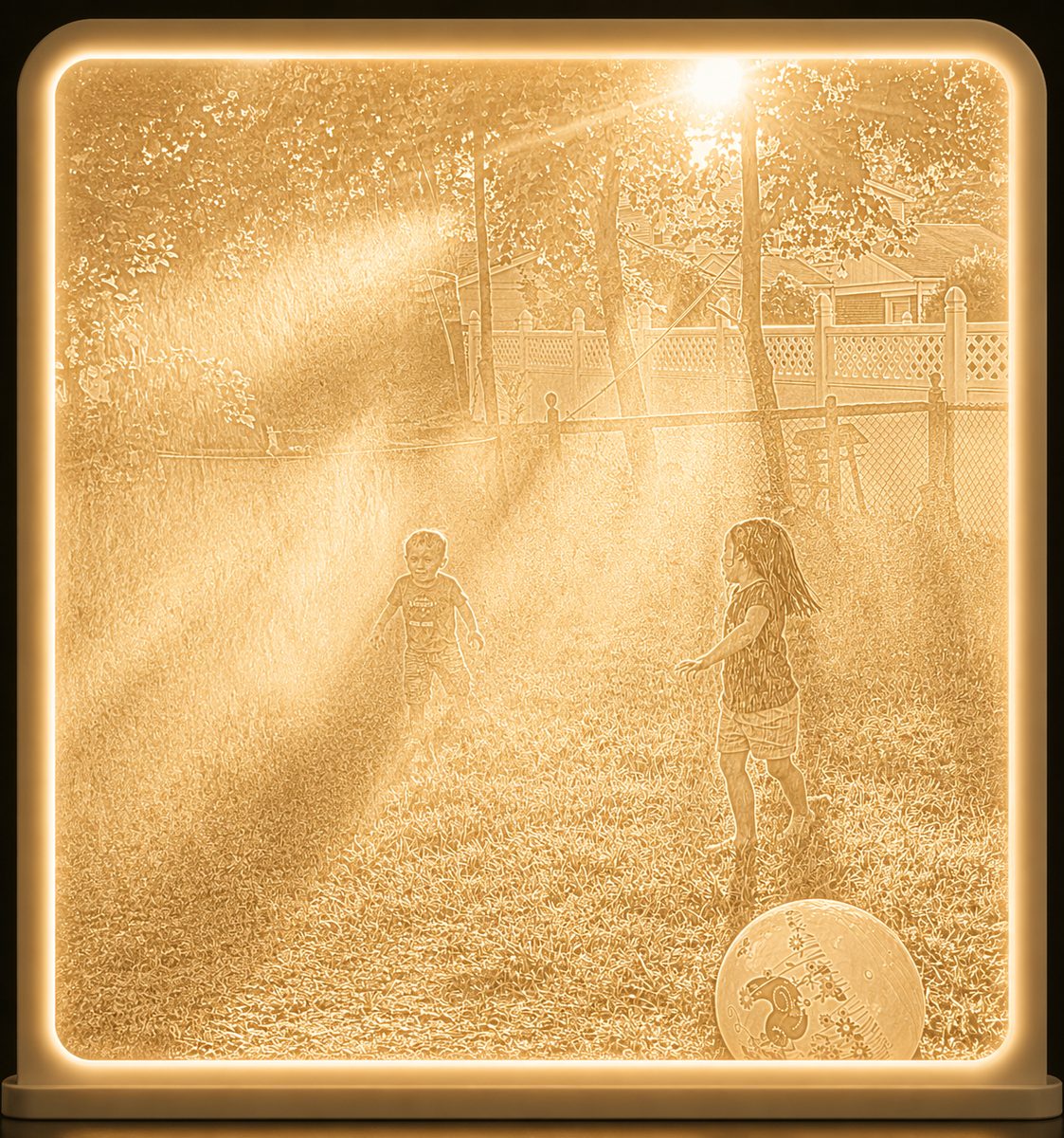 Kids playing in the sprinkler